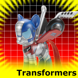 Size: 1024x1024 | Tagged: safe, imported from derpibooru, pony, derpibooru, clash of hasbro's titans, meta, optimus prime, ponified, spoilered image joke, transformers, transformers robots in disguise (2015)