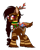 Size: 1600x2000 | Tagged: safe, artist:crystal-tranquility, imported from derpibooru, oc, oc only, deer pony, original species, pond pony, body painting, bodypaint, deviantart watermark, male, obtrusive watermark, simple background, solo, transparent background, watermark