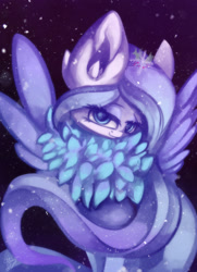 Size: 1500x2073 | Tagged: safe, artist:hagalazka, artist:hagallaz, imported from derpibooru, oc, pegasus, pony, bust, colored sketch, female, mare, portrait, snow