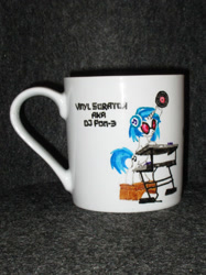 Size: 1085x1447 | Tagged: safe, artist:malte279, imported from derpibooru, dj pon-3, vinyl scratch, pony, craft, cup, porcelain, porcelain painting, turntable