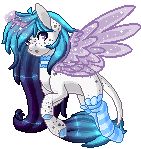 Size: 141x149 | Tagged: safe, artist:ak4neh, imported from derpibooru, oc, oc only, oc:sydney, pony, unicorn, animated, clothes, female, gif, mare, pixel art, simple background, socks, solo, striped socks, transparent background