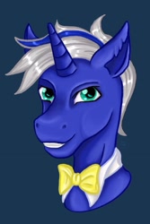 Size: 1371x2048 | Tagged: artist needed, safe, imported from derpibooru, oc, oc:star luck, pony, unicorn, bust, portrait