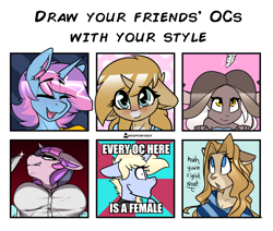 Size: 1506x1280 | Tagged: safe, artist:whisperfoot, imported from derpibooru, oc, oc only, oc:nootaz, oc:sherbet smoothie, oc:sugarcookie, anthro, pony, unicorn, cold blooded twilight, anthro with ponies, breaking the fourth wall, breasts, clothes, cute, drawing meme, evil grin, feather, female, furry, grin, happy, knife, looking up, meme, meta, smiling, smirk, surprised