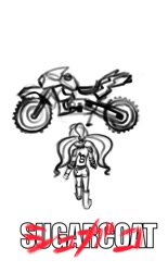 Size: 575x928 | Tagged: safe, artist:dadss_rootbeer, imported from derpibooru, sugarcoat, equestria girls, friendship games, akira, female, friendship games motocross outfit, friendship games outfit, grayscale, monochrome, motocross outfit, motorcycle, motorcycle outfit, solo, tri-cross relay outfit