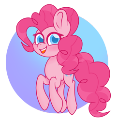 Size: 2080x2152 | Tagged: safe, artist:php150, artist:superanina, imported from derpibooru, pinkie pie, earth pony, pony, abstract background, blushing, circle background, colored pupils, cute, diapinkes, female, mare, open mouth, solo