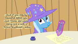 Size: 1280x720 | Tagged: safe, artist:evil-dec0y, imported from derpibooru, prince blueblood, trixie, pony, comic:trixie vs., comic:trixie vs. hearth's warming, bluetrix, female, male, shipping, straight