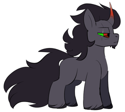 Size: 1956x1750 | Tagged: safe, artist:taaffeiite, deleted from derpibooru, derpibooru exclusive, imported from derpibooru, king sombra, pony, unicorn, alternate universe, colored sclera, male, scar, scruffy, simple background, solo, stallion, unshorn fetlocks, white background