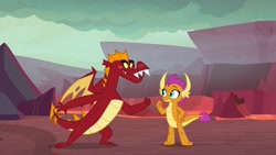 Size: 1920x1080 | Tagged: safe, imported from derpibooru, screencap, garble, smolder, dragon, sweet and smoky, brother and sister, female, male, siblings