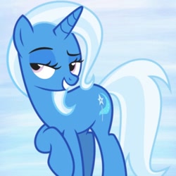 Size: 540x540 | Tagged: safe, edit, imported from derpibooru, trixie, pony, unicorn, bedroom eyes, female, mare, solo