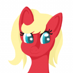 Size: 512x512 | Tagged: safe, artist:dumbprincess, imported from derpibooru, earth pony, pony, animated, blinking, bust, gif, simple background, solo, white background