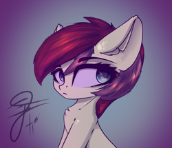 Size: 2350x2025 | Tagged: safe, artist:egsytion, imported from derpibooru, roseluck, pony, bust, eye clipping through hair, female, portrait, simple background, solo