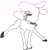 Size: 1327x1392 | Tagged: safe, artist:larrykitty, artist:php156, imported from derpibooru, pom lamb, lamb, sheep, them's fightin' herds, butt, community related, dancing, eyes closed, female, grayscale, lamp, monochrome, plot, pom (tfh), pom butt, rear view, simple background, smiling, solo, white background
