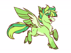 Size: 2673x2021 | Tagged: safe, alternate version, artist:the-blackeye, imported from derpibooru, oc, oc only, oc:featherlight, pegasus, pony, design, female, fluffy, g5, g5 concept leak style, happy, mare, redesign, sketch, solo, wings