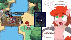 Size: 1280x721 | Tagged: safe, artist:icychamber, imported from derpibooru, oc, pony, pony town, cyrillic, simple background, speech bubble, white background