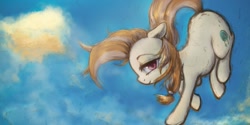 Size: 2000x1000 | Tagged: safe, artist:plotcore, imported from derpibooru, oc, oc only, oc:safe haven, pony, /mlp/, cloud, drawthread, female, mare, sky, solo