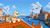 Size: 2500x1407 | Tagged: safe, artist:1jaz, imported from derpibooru, oc, oc only, oc:sun light, pegasus, pony, airship, bandaid, bandana, blaze (coat marking), boat, building, canal, city, cityscape, cloud, coat markings, commission, facial markings, hot air balloon, ocean, pier, roof, rooftop, scenery, scenery porn, ship, sky, solo focus, steampunk, steeple, venice, water