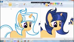 Size: 320x180 | Tagged: safe, imported from derpibooru, oc, pony, double pony, microsoft, microsoft windows, my little pony, obligatory pony, paint, speedpaint, windows, windows 7