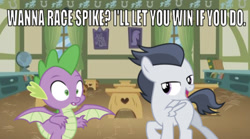 Size: 640x357 | Tagged: safe, edit, edited screencap, editor:undeadponysoldier, imported from derpibooru, screencap, rumble, spike, dragon, pegasus, pony, bedroom eyes, caption, colt, confused, desk, dialogue, gay, globe, image macro, interspecies, looking at each other, male, ponyville schoolhouse, rumblespike, shipping, spread wings, stupid sexy rumble, talking, text, wingboner, winged spike, wings