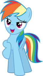 Size: 466x818 | Tagged: safe, artist:crystalmagic6, imported from derpibooru, rainbow dash, pegasus, pony, female, mare, open mouth, raised hoof, simple background, solo, transparent background, vector, wings