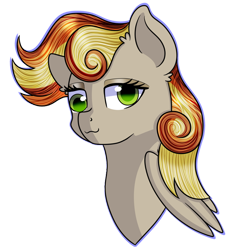 Size: 894x894 | Tagged: safe, artist:rainbowtashie, imported from derpibooru, carrot top, derpy hooves, golden harvest, oc, oc:clumsy carrot, pegasus, pony, commissioner:bigonionbean, derp, fusion, fusion:carrot top, fusion:clumsy carrot, fusion:derpy hooves, fusion:golden harvest