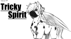 Size: 1735x965 | Tagged: safe, artist:flashnoteart, imported from derpibooru, oc, oc only, oc:tricky spirit, pegasus, pony, male, solo