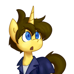 Size: 1360x1360 | Tagged: safe, artist:spheedc, imported from derpibooru, oc, oc only, oc:dream chaser, pony, clothes, digital art, jacket, simple background, solo, transparent background