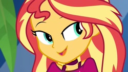 Size: 1920x1080 | Tagged: safe, imported from derpibooru, screencap, sunset shimmer, equestria girls, equestria girls series, i'm on a yacht, spoiler:eqg series (season 2), close-up, clothes, cute, female, shimmerbetes, solo