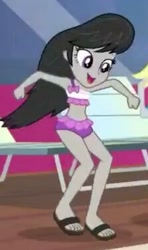 Size: 223x376 | Tagged: safe, imported from derpibooru, screencap, derpy hooves, octavia melody, equestria girls, i'm on a yacht, spoiler:eqg series (season 2), bikini, bikini bottom, bikini top, clothes, cute, feet, female, flip-flops, midriff, sandals, swimsuit, tavibetes