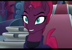 Size: 1024x710 | Tagged: safe, imported from derpibooru, screencap, tempest shadow, pony, unicorn, my little pony: the movie, broken horn, cropped, eye scar, horn, scar