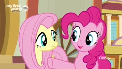 Size: 1280x720 | Tagged: safe, imported from derpibooru, screencap, fluttershy, pinkie pie, pony, common ground