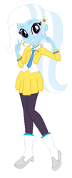 Size: 234x582 | Tagged: safe, artist:fjessemcsm, artist:pupkinbases, imported from derpibooru, trixie, equestria girls, ace attorney, athena cykes, barely eqg related, base used, clothes, crossover, ear piercing, earring, high heels, jewelry, necklace, necktie, peace sign, piercing, shoes