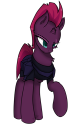 Size: 1000x1600 | Tagged: safe, artist:llhopell, imported from derpibooru, fizzlepop berrytwist, tempest shadow, pony, unicorn, armor, broken horn, cheek fluff, chest fluff, cute, female, horn, leg fluff, no catchlights, simple background, solo, tempestbetes, transparent background