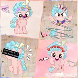 Size: 640x640 | Tagged: safe, imported from derpibooru, cozy glow, pony, crown, female, filly, heart, japanese, kirby, kirby (character), signature