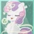 Size: 1080x1080 | Tagged: safe, artist:auroracursed, imported from derpibooru, sweetie belle, pony, unicorn, female, magic, singing, smiling, solo
