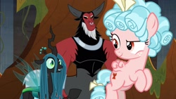 Size: 1920x1080 | Tagged: safe, imported from derpibooru, screencap, cozy glow, lord tirek, queen chrysalis, centaur, changeling, changeling queen, pegasus, pony, frenemies (episode), female, filly, foal, male, trio