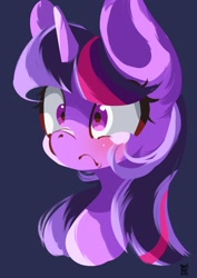 Size: 1099x1548 | Tagged: safe, artist:tohupo, imported from derpibooru, twilight sparkle, alicorn, pony, crying, female, mare, solo, twilight sparkle (alicorn)