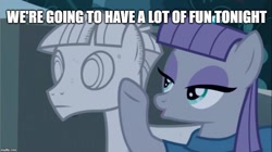 Size: 888x499 | Tagged: safe, edit, edited screencap, imported from derpibooru, screencap, maud pie, mudbriar, earth pony, pony, student counsel, agalmatophilia, caption, cartoonito logo, female, image macro, male, mare, maudbriar, meme, petrification, rock, rockbriar, shipping, statue, straight, text, that pony sure does love rocks