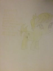 Size: 1944x2592 | Tagged: safe, artist:jaredking179, artist:jaredking779, imported from derpibooru, oc, oc only, oc:banana cream, earth pony, pony, female, mare, traditional art