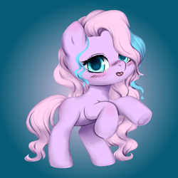 Size: 3000x3000 | Tagged: safe, artist:vitalspark, imported from derpibooru, oc, oc only, oc:pastel macaron, earth pony, pony, base used, cute, female, filly, gradient background, rearing, shading, solo