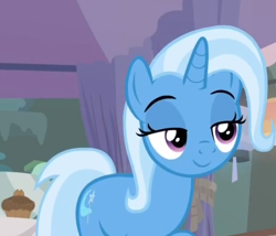 Size: 562x482 | Tagged: safe, imported from derpibooru, screencap, trixie, pony, student counsel, cropped, female, lidded eyes, mare, solo