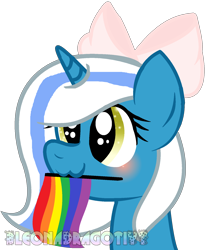 Size: 1484x1752 | Tagged: safe, artist:bleonadragotiyt, imported from derpibooru, oc, oc:fleurbelle, alicorn, pony, alicorn oc, bow, female, hair bow, mare, pride, pride flag