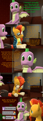 Size: 1920x5400 | Tagged: safe, artist:papadragon69, imported from derpibooru, spike, starlight glimmer, sunburst, dragon, comic:spike's cyosa, 3d, choice, comic, comic book, crystal empire, cyoa, older, older spike, source filmmaker, teenage spike, teenager, winged spike, wings