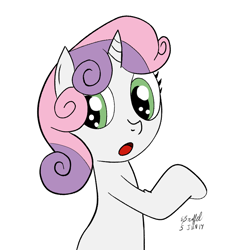 Size: 740x813 | Tagged: safe, artist:cartoon-eric, imported from derpibooru, sweetie belle, pony, unicorn, female, simple background, solo, white background