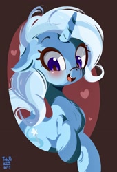 Size: 1481x2179 | Tagged: safe, artist:tohupo, imported from derpibooru, trixie, pony, blushing, cute, diatrixes, female, looking down, mare, smiling, solo