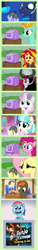 Size: 613x3984 | Tagged: safe, artist:hotdiggedydemon, imported from derpibooru, button mash, coco pommel, fluttershy, lightning dust, lord tirek, pinkie pie, princess luna, rainbow dash, sunset shimmer, sweetie belle, gamer luna, banjo kazooie, excited, exploitable meme, gamershy, hype, it finally happened, it happened, meme, nintendo, nintendo switch, obligatory pony, rareware, super smash bros. ultimate, tv meme