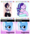 Size: 641x725 | Tagged: safe, imported from derpibooru, sci-twi, starlight glimmer, trixie, twilight sparkle, pony, derpibooru, equestria girls, juxtaposition, meta