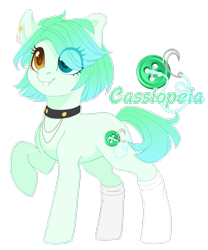 Size: 1075x1292 | Tagged: safe, artist:shady-bush, imported from derpibooru, oc, oc only, oc:cassiopeia, earth pony, pony, clothes, female, heterochromia, mare, simple background, socks, solo, transparent background, white outline