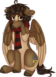 Size: 2403x3301 | Tagged: safe, artist:maximpy, artist:popcornhorns, deleted from derpibooru, imported from derpibooru, oc, oc:stormie mystery, pegasus, pony, clothes, female, mare, scarf, simple background, solo, transparent background