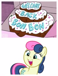 Size: 3106x4096 | Tagged: safe, imported from derpibooru, bon bon, sweetie drops, pony, cake, food, namesake, star vs the forces of evil