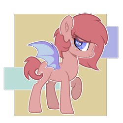 Size: 882x881 | Tagged: safe, artist:moonlightdisney5, artist:thatonefluffs, imported from derpibooru, oc, oc:peach bliss, bat pony, pony, freckles